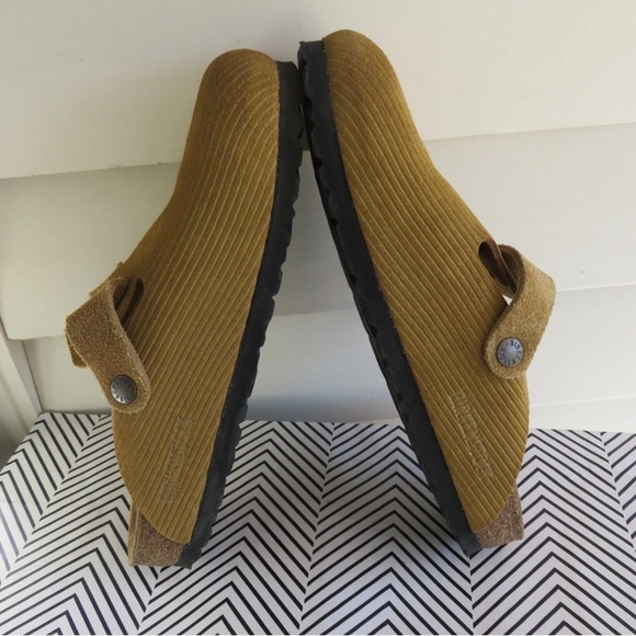 Birkenstock Boston Clogs Corduroy Suede – Mustard Yellow 37 Or 6.5 - Picture 2 of 11